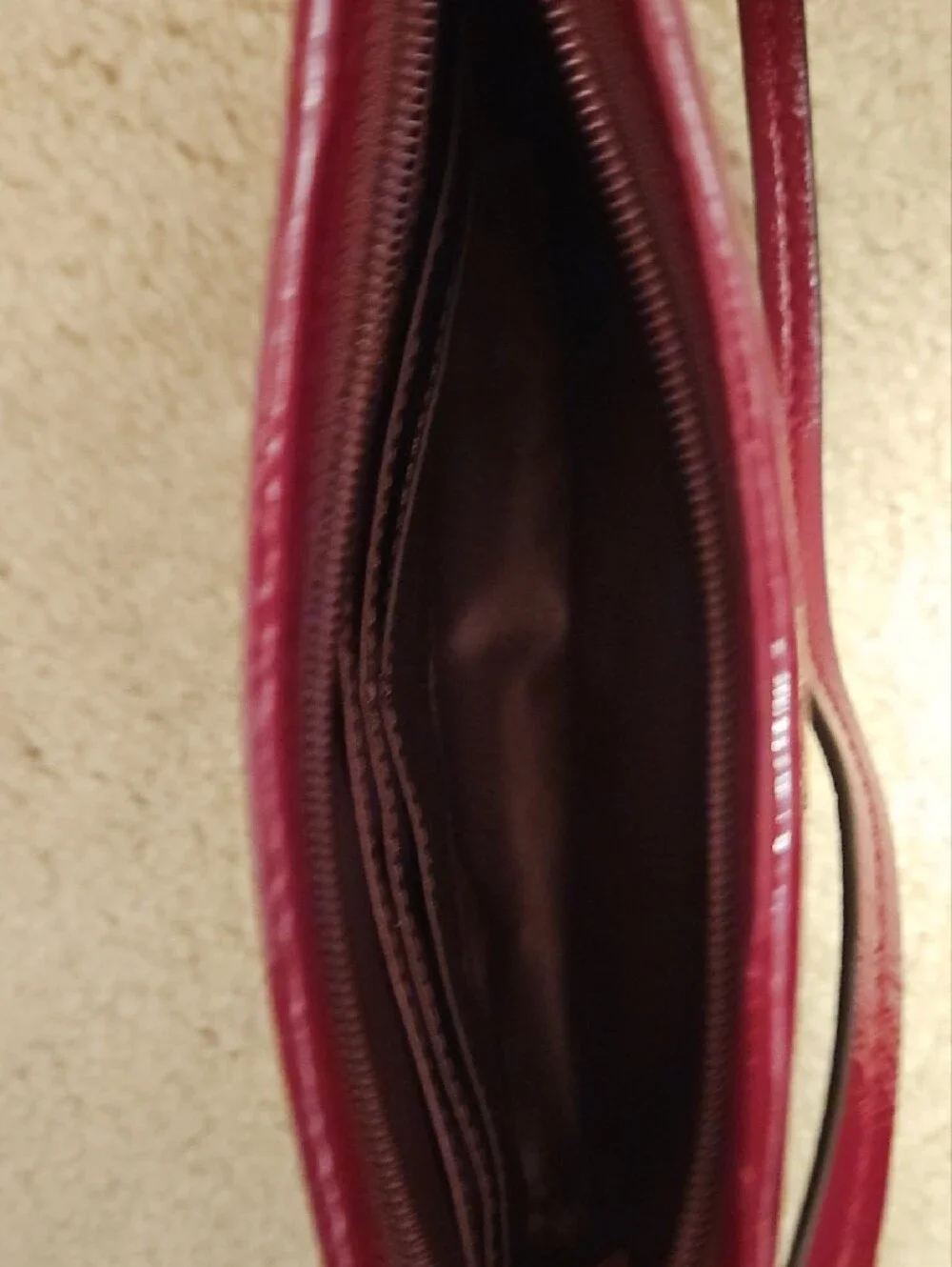 Coach Burgundy Signature Shoulder Bag with Gold Hardware